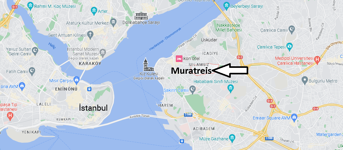 Muratreis (Üsküdar) Nerede, Nasıl Gidilir, Nereye Bağlı