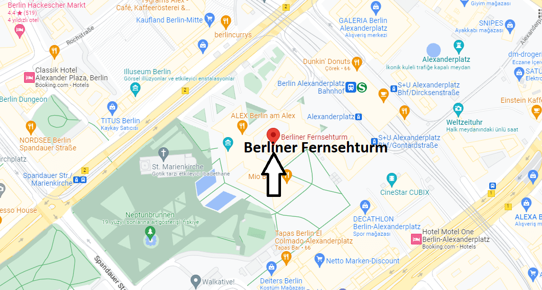 Berliner Fernsehturm (Berlin TV Kulesi)