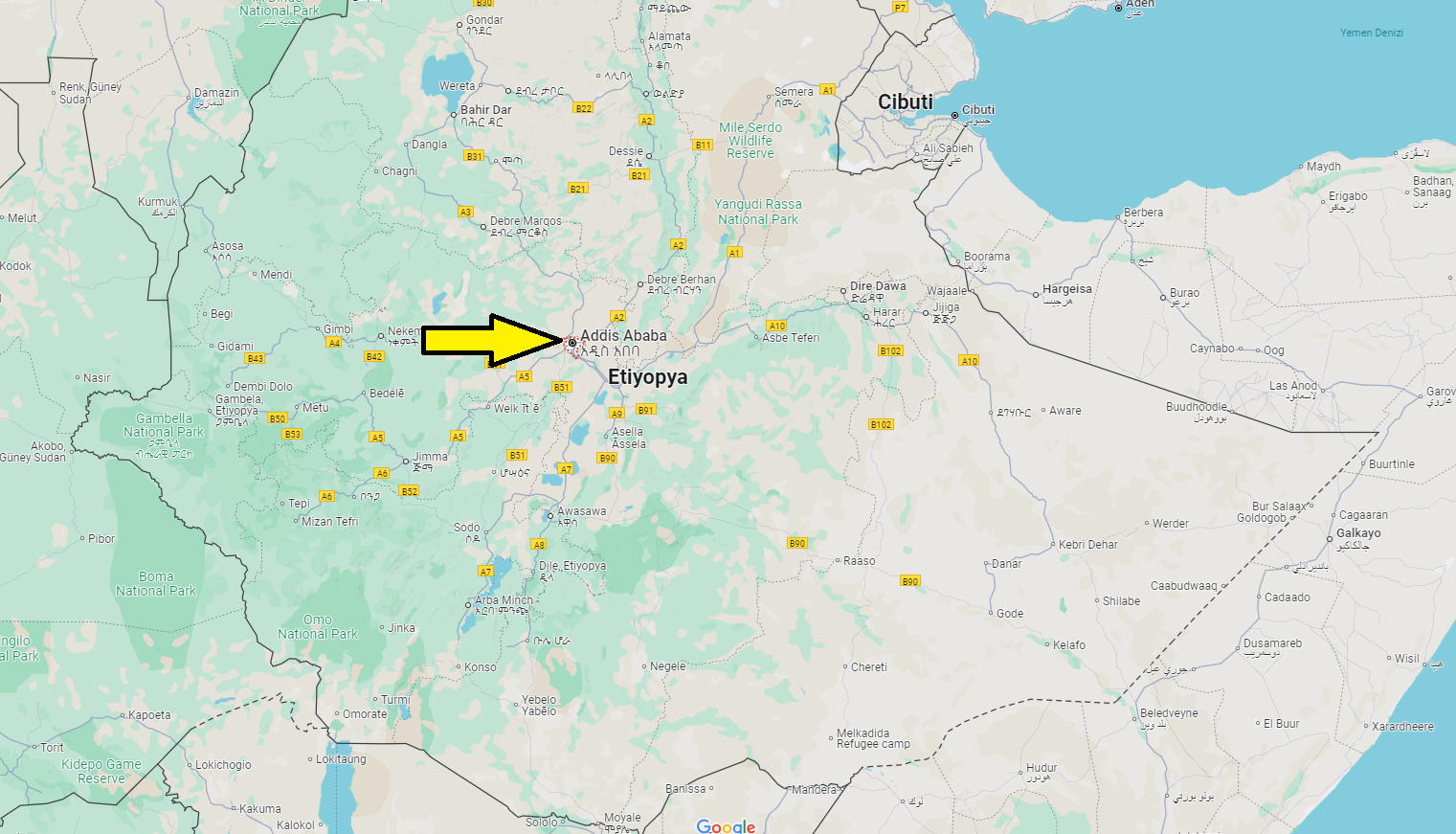 Addis Ababa hangi Afrika ülkesinin başkentidir?