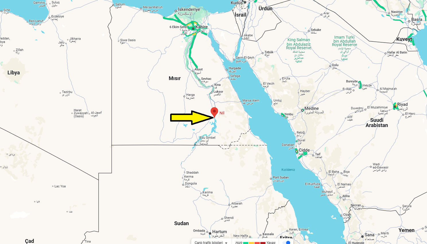 Nil nehri nereden geçiyor?