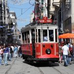 Old tram at Istiklal Avenue in Istanbul, Turkey. Photo taken at 22nd of Mai 2011