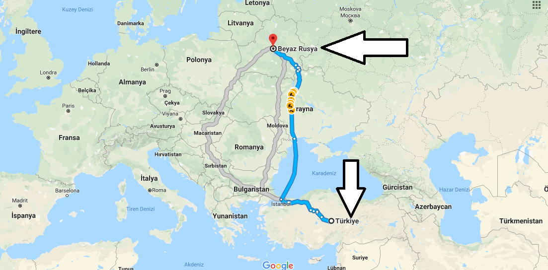 Beyaz Rusya (Belarus) Nerede