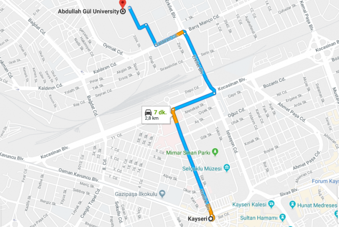 Abdullah Gül Üniversitesi Nerede, Nasıl Gidilir ve Hangi Şehirde