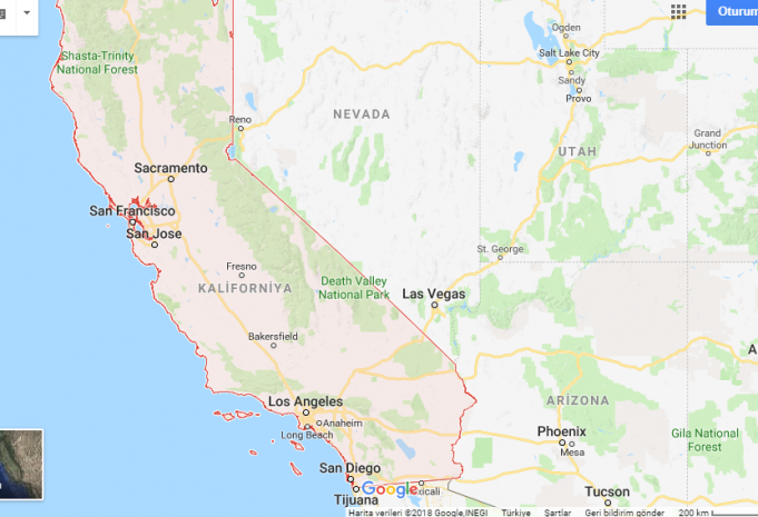 Kaliforniya Nerede ve Hangi Ülkede?