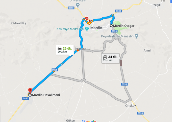 Mardin Otogarından Mardin Havalimanı'na Nasıl Gidilir?