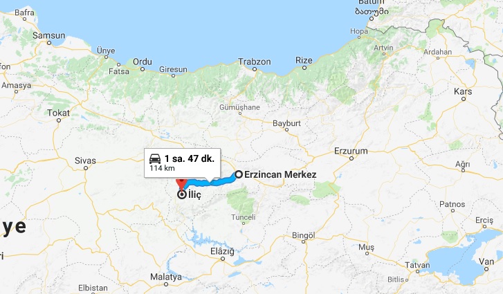 Карта турции город самсун