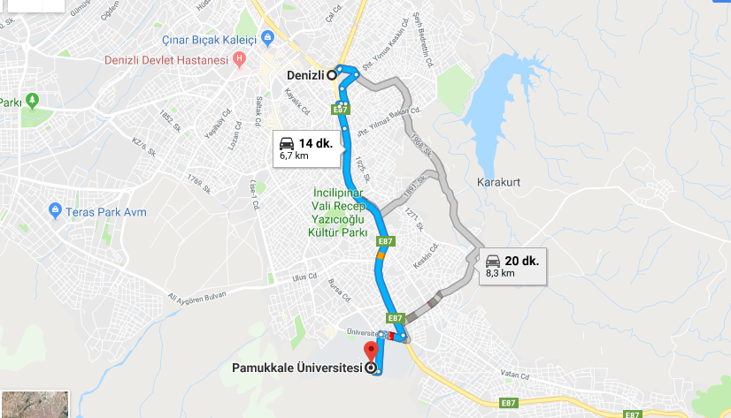 Pamukkale Üniversitesi Nerede, Nasıl Gidilir?