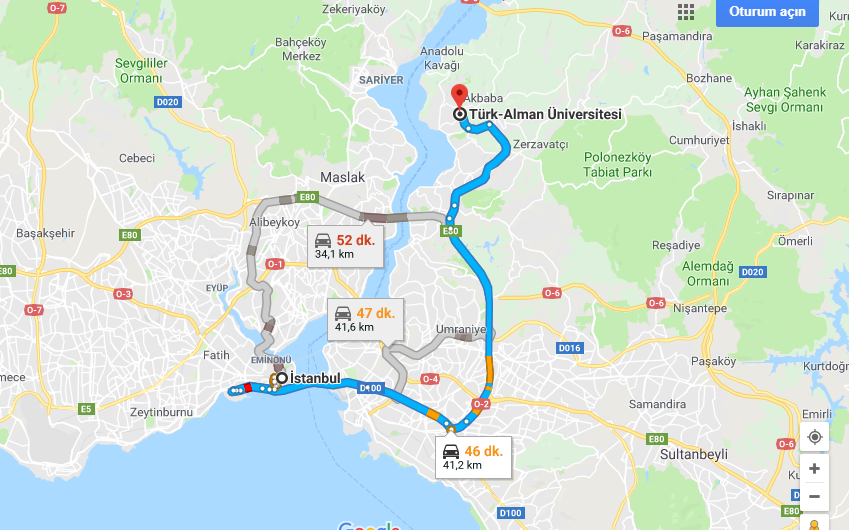 turk alman universitesi nerede nasil gidilir ve hangi sehirde gezilecek yerler
