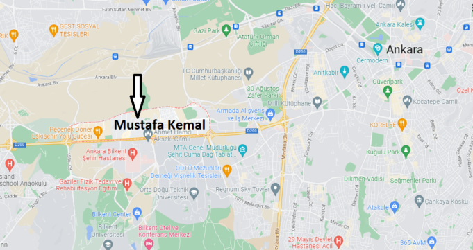 Mustafa Kemal (Çankaya) Nerede, Nasıl Gidilir, Nereye Bağlı