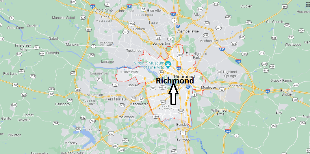 Virginia Başkenti Richmond Nerede, Nereye Bağlı